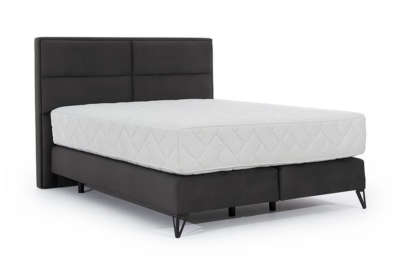 Kasyap Sängpaket Ramsäng 140x200 cm - Mörkgrå - Möbler - Säng - Komplett sängpaket