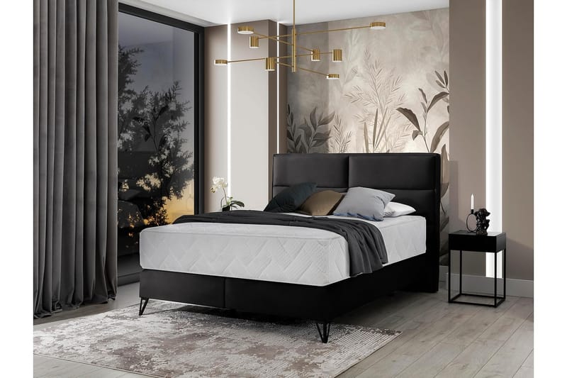 Kasyap Sängpaket Ramsäng 140x200 cm - Mörkgrå - Möbler - Säng - Komplett sängpaket