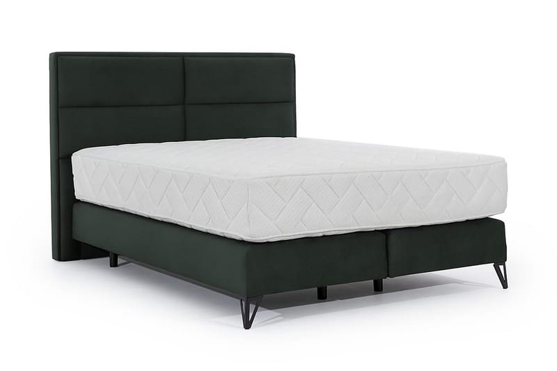 Kasyap Sängpaket Ramsäng 140x200 cm - Mörkgrön - Möbler - Säng - Komplett sängpaket