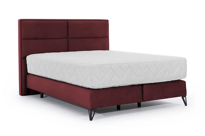Kasyap Sängpaket Ramsäng 140x200 cm - Vinröd - Möbler - Säng - Komplett sängpaket