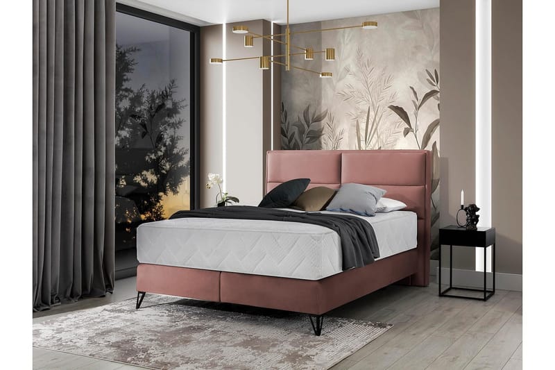 Kasyap Sängpaket Ramsäng 160x200 cm - Rosa - Möbler - Säng - Komplett sängpaket