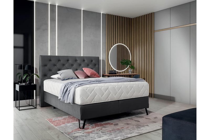 Katsumi Sängpaket Ramsäng 140x200 cm - Grå - Möbler - Säng - Komplett sängpaket