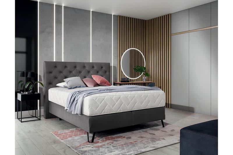 Katsumi Sängpaket Ramsäng 140x200 cm - Grå - Möbler - Säng - Komplett sängpaket