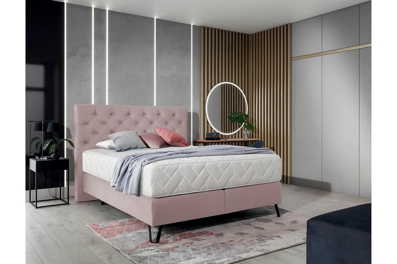 Katsumi Sängpaket Ramsäng 140x200 cm - Ljusrosa - Möbler - Säng - Komplett sängpaket