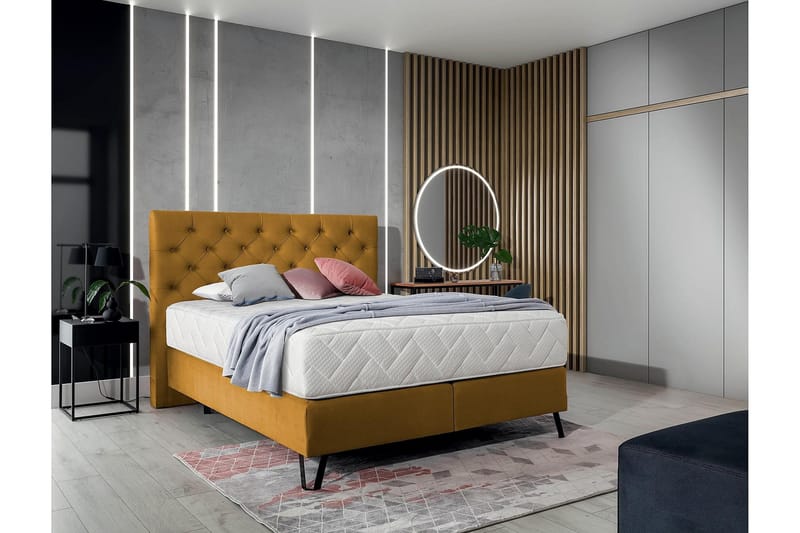 Katsumi Sängpaket Ramsäng 140x200 cm - Orange - Möbler - Säng - Komplett sängpaket