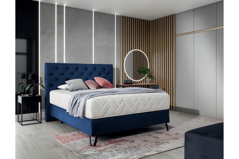 Katsumi Sängpaket Ramsäng 160x200 cm - Mörkblå - Möbler - Säng - Komplett sängpaket