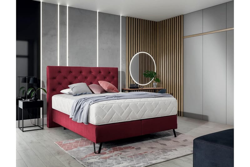 Katsumi Sängpaket Ramsäng 160x200 cm - Mörkrosa - Möbler - Säng - Komplett sängpaket