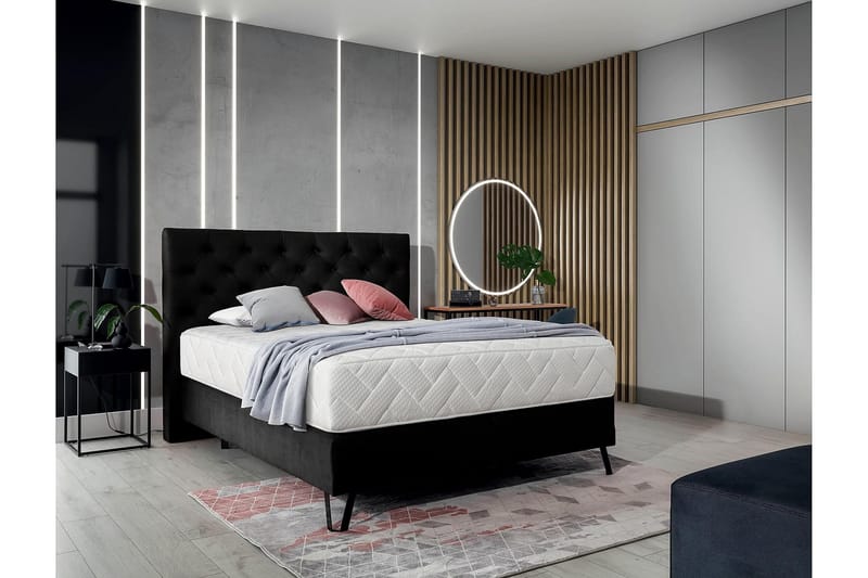 Katsumi Sängpaket Ramsäng 160x200 cm - Svart - Möbler - Säng - Komplett sängpaket