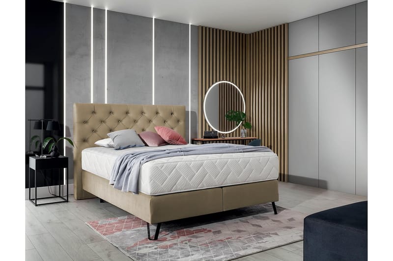 Katsumi Sängpaket Ramsäng 180x200 cm - Beige - Möbler - Säng - Komplett sängpaket