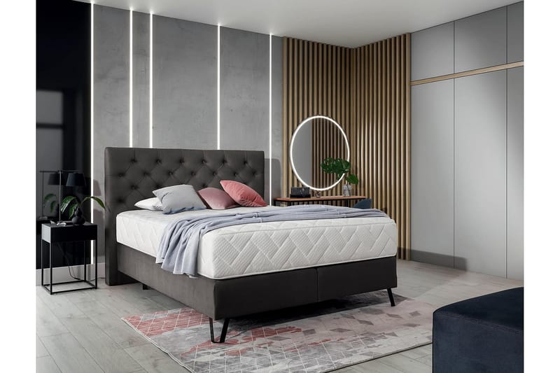 Katsumi Sängpaket Ramsäng 180x200 cm - Grå - Möbler - Säng - Komplett sängpaket