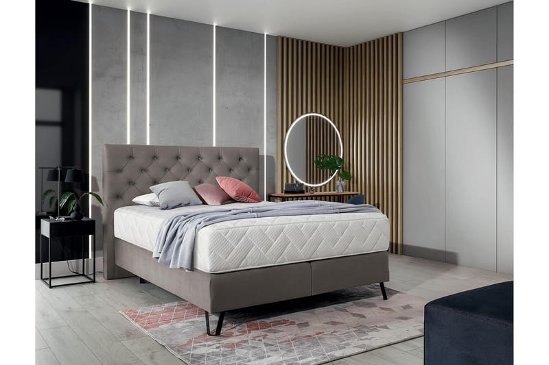 Katsumi Sängpaket Ramsäng 180x200 cm - Grå - Möbler - Säng - Komplett sängpaket