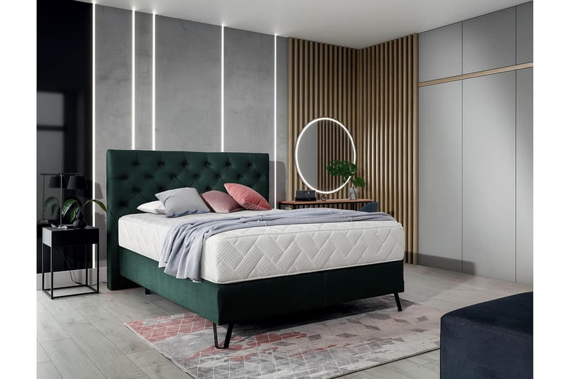 Katsumi Sängpaket Ramsäng 180x200 cm - Mörkgrön - Möbler - Säng - Komplett sängpaket