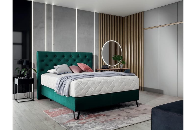 Katsumi Sängpaket Ramsäng 180x200 cm - Mörkgrön - Möbler - Säng - Komplett sängpaket