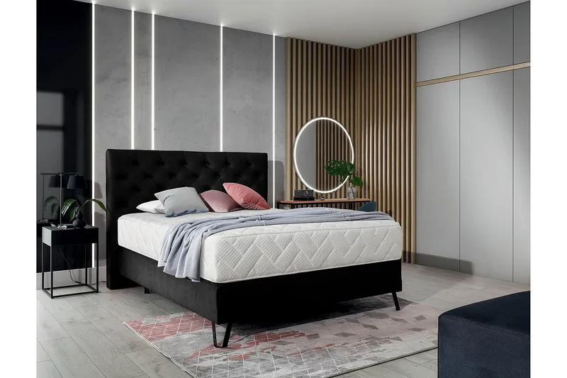 Katsumi Sängpaket Ramsäng 180x200 cm - Svart - Möbler - Säng - Komplett sängpaket