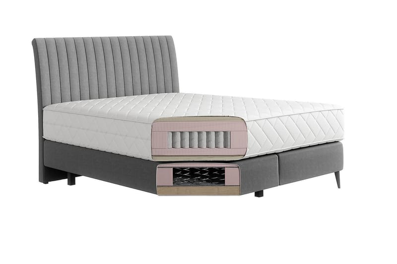 Katsuo Sängpaket Ramsäng 140x200 cm - Grå - Möbler - Säng - Komplett sängpaket