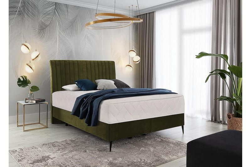 Katsuo Sängpaket Ramsäng 140x200 cm - Mörkgrön - Möbler - Säng - Komplett sängpaket