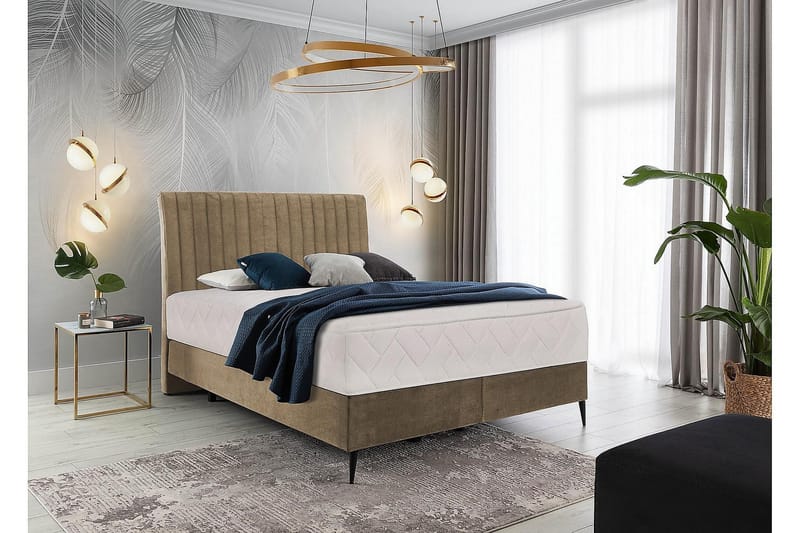 Katsuo Sängpaket Ramsäng 160x200 cm - Beige - Komplett sängpaket - Ramsäng