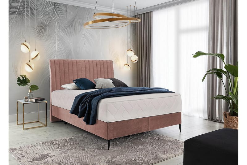 Katsuo Sängpaket Ramsäng 160x200 cm - Rosa - Komplett sängpaket - Ramsäng