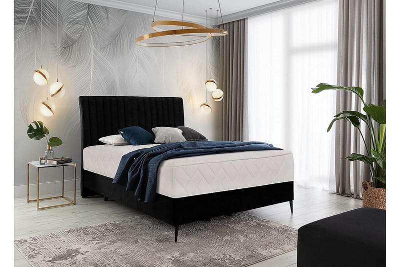 Katsuo S ängpaket Ramsäng 160x200 cm - Svart - Möbler - Säng - Komplett sängpaket