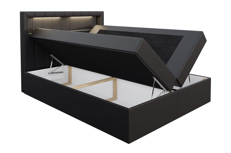 Kontinentalsäng 120x200 Grå - Grå - Komplett sängpaket - Sängar med förvaring