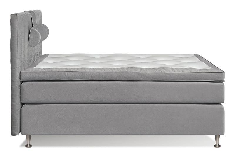 MEGA Kontinentalsäng 140x200 cm - Ljusgrå - Komplett sängpaket