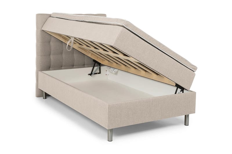 Montana Förvaringssäng 120x200 - Beige - Komplett sängpaket - Sängar med förvaring