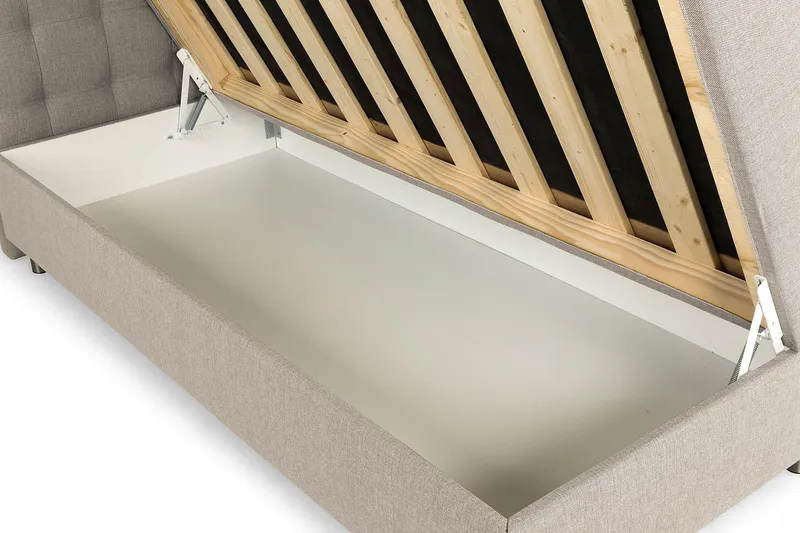 Montana Förvaringssäng 160x200 - Beige - Möbler - Säng - Komplett sängpaket