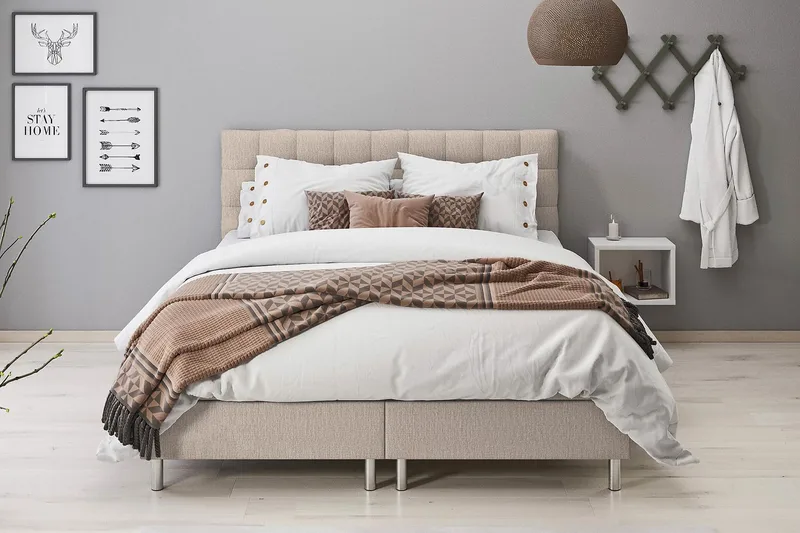 Montana Förvaringssäng 160x200 - Beige - Möbler - Säng - Komplett sängpaket