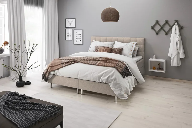 Montana Förvaringssäng 160x200 - Beige - Möbler - Säng - Komplett sängpaket