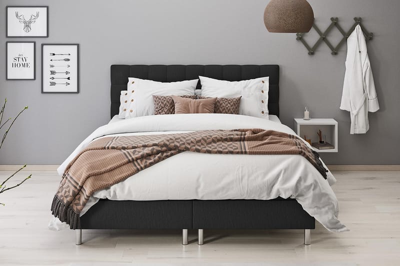 Montana Förvaringssäng 80x200 cm - Mörkgrå - Möbler - Säng - Komplett sängpaket