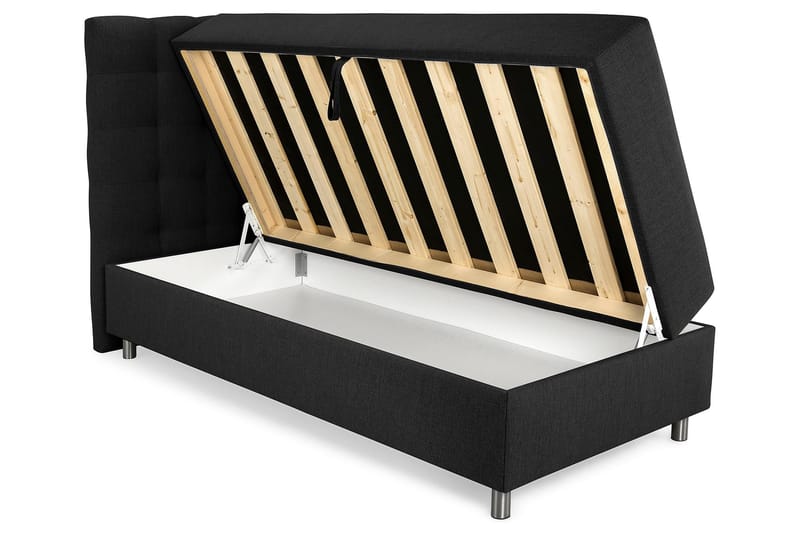 Montana Förvaringssäng 80x200 cm - Mörkgrå - Komplett sängpaket - Sängar med förvaring