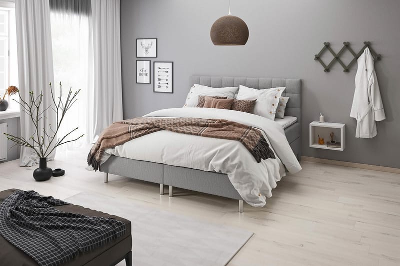 Montana Förvaringssäng 90x200 cm - Ljusgrå - Möbler - Säng - Sängar med förvaring