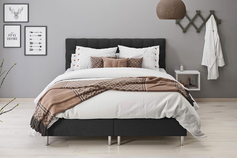 Montana Förvaringssäng 90x200 cm - Mörkgrå - Möbler - Säng - Komplett sängpaket