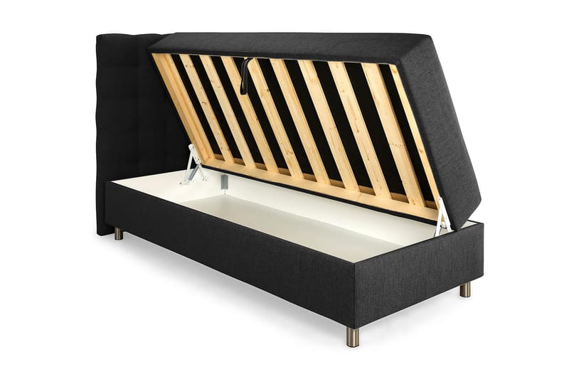 Montana Förvaringssäng 90x200 cm - Mörkgrå - Sängar med förvaring - Komplett sängpaket