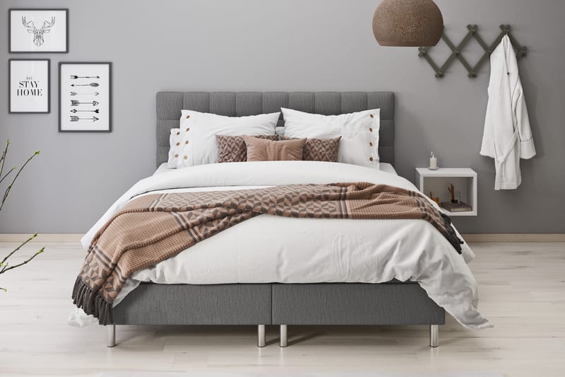 Montana Komplett Sängpaket med Förvaring 120x200 cm - Grå - Möbler - Säng - Komplett sängpaket