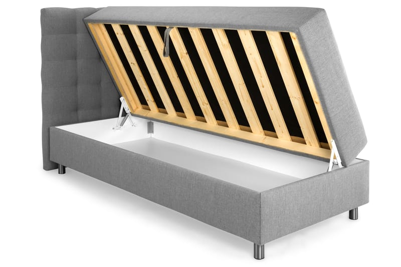 Montana Komplett Sängpaket med Förvaring 90x200 cm - Ljusgrå - Möbler - Säng - Komplett sängpaket