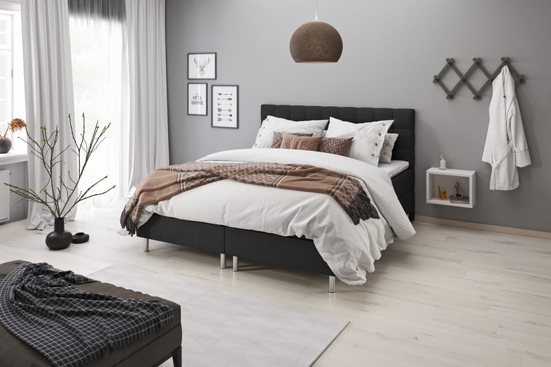 Montana Sängpaket 160x200 - Mörkgrå - Möbler - Säng - Komplett sängpaket