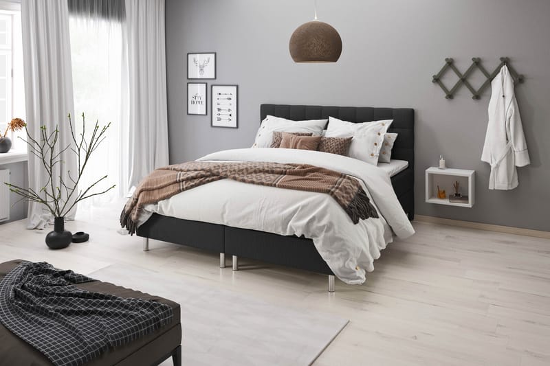 Montana Sängpaket 180x200 - Mörkgrå - Möbler - Säng - Sängar med förvaring