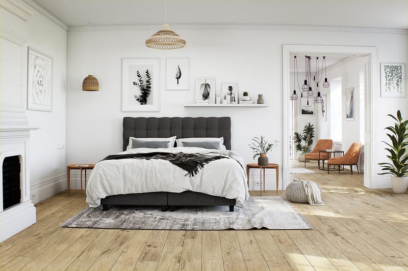 Royal Kontinentalsäng med Förvaring 120x200 - Mörkgrå (+Fler val) - Möbler - Säng - Ramsäng