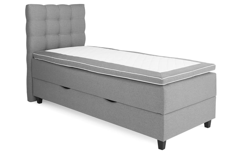 Royal Kontinentalsäng med Förvaring 90x200 cm - Ljusgrå (+Fler val) - Möbler - Säng - Komplett sängpaket