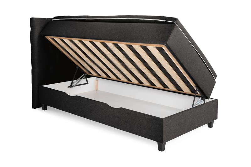 Royal Sängpaket med Förvaring 105x200 cm - Mörkgrå (+Fler val) - Komplett sängpaket - Kontinentalsäng