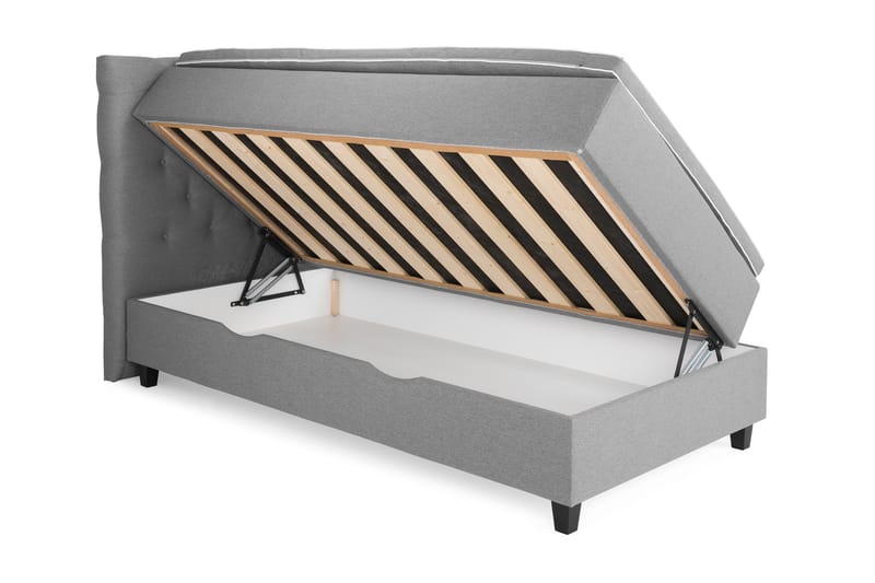 Royal Sängpaket med Förvaring 90x200 cm - Ljusgrå (+Fler val) - Möbler - Säng - Komplett sängpaket