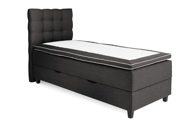 Royal Sängpaket med Förvaring 90x200 cm - Mörkgrå (+Fler val) - Komplett sängpaket - Kontinentalsäng