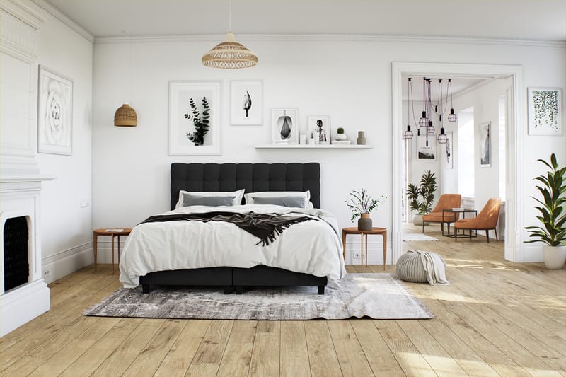 Royal Sängpaket med Förvaring 90x200 cm - Svart (+Fler val) - Möbler - Säng - Kontinentalsäng