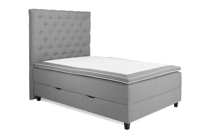 Royal Sängpaket med Förvaring140x200  Ljusgrå - Ljusgrå (+Fler val) - Möbler - Säng - Komplett sängpaket
