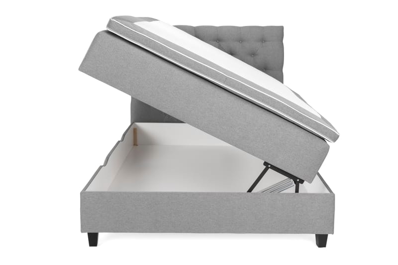 Royal Sängpaket med Förvaring140x200  Ljusgrå - Ljusgrå (+Fler val) - Komplett sängpaket - Kontinentalsäng - Dubbelsäng