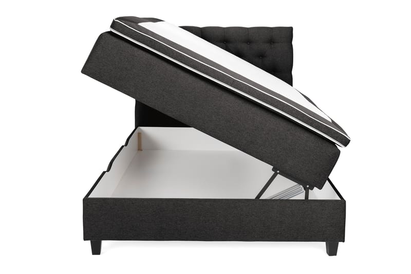 Royal Sängpaket med Förvaring140x200  Mörkgrå - Mörkgrå (+Fler val) - Komplett sängpaket - Kontinentalsäng