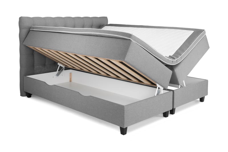 Royal Sängpaket med Förvaring160x200  Ljusgrå - Ljusgrå (+Fler val) - Möbler - Säng - Komplett sängpaket