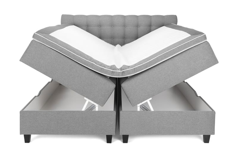 Royal Sängpaket med Förvaring160x200  Ljusgrå - Ljusgrå (+Fler val) - Möbler - Säng - Komplett sängpaket