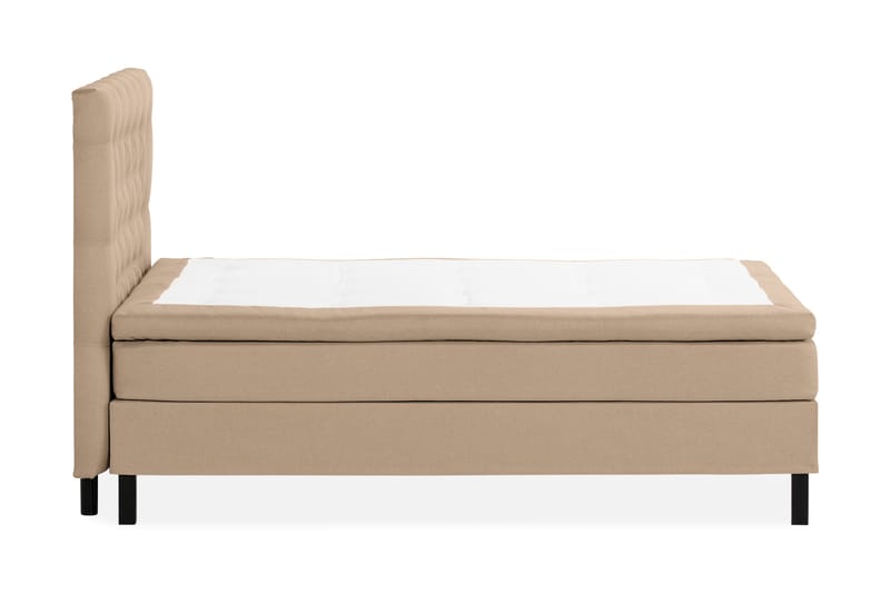 Scarlett Sängpaket 140x200 Skummadrass - Djuphäftad gavel Beige - Möbler - Säng - Komplett sängpaket